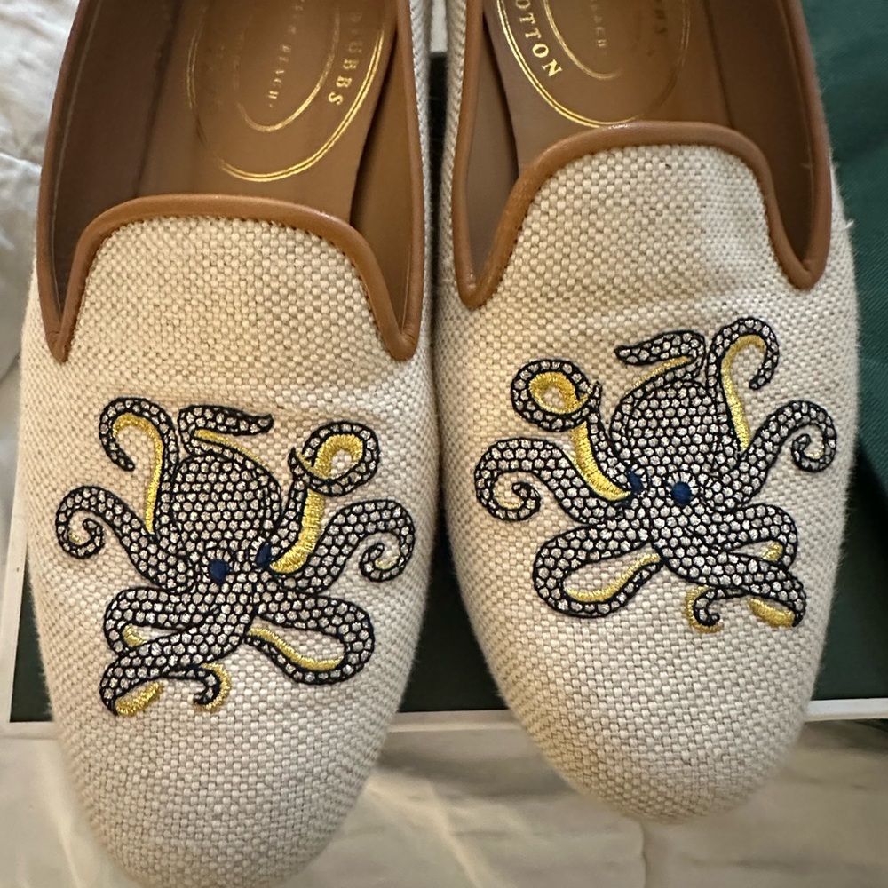 Stubbs & Wootton Women’s Needlepoint Loafer with octopus